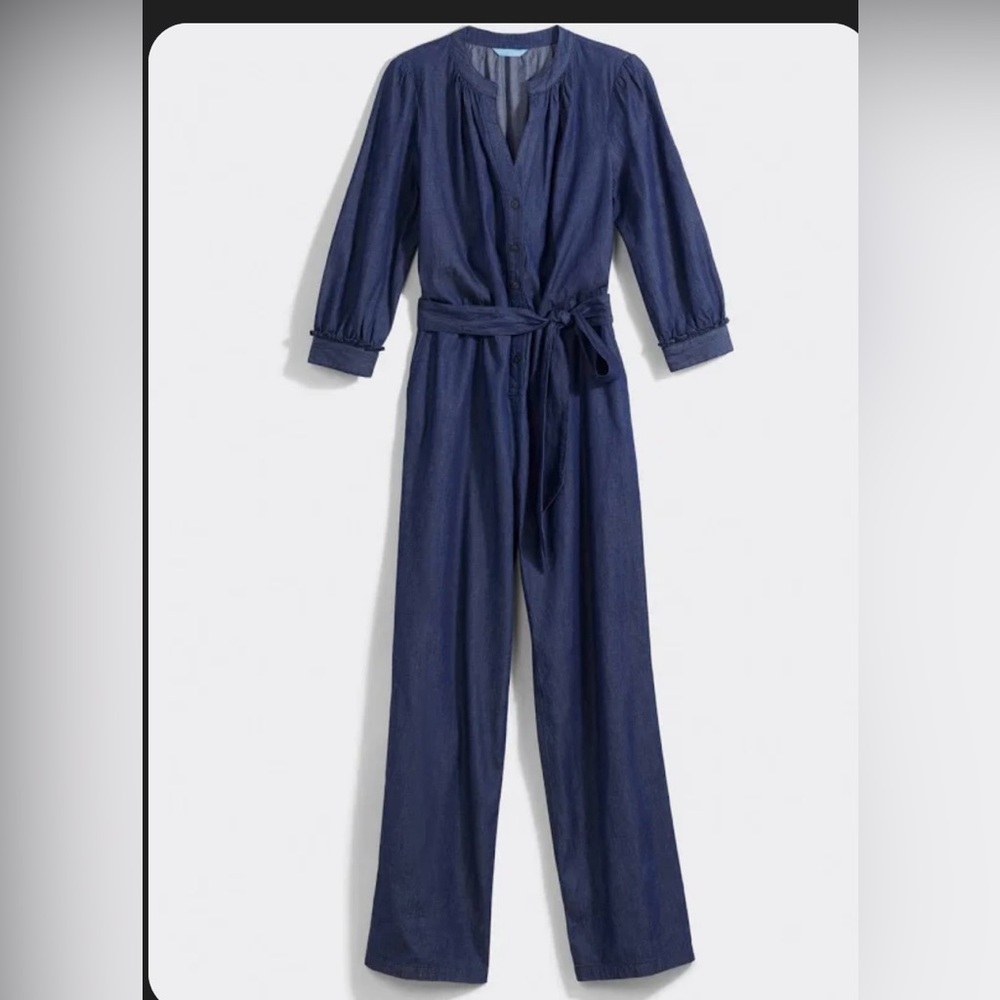 Draper James Chambray Tie-Waist Jumpsuit - image 3